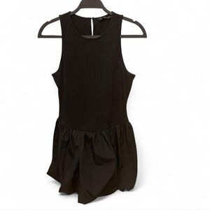 Mango Black Mini Bubble Dress